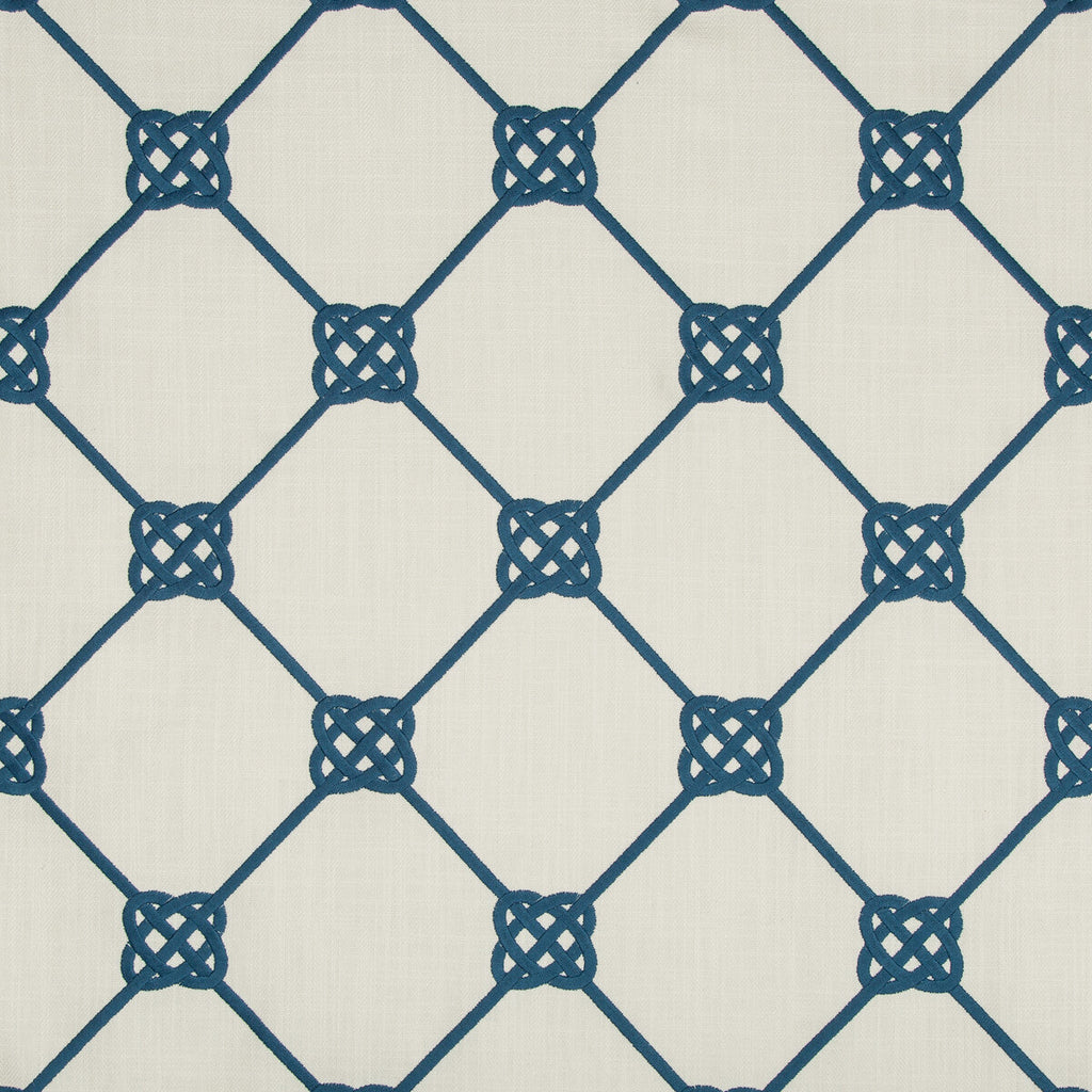 Samples and Purchasing available for Knotbridge - Marine White By Kravet Basics | Bermuda |Lattice/Scrollwork  Multipurpose Embroidery at Designer Wallcoverings and Fabrics