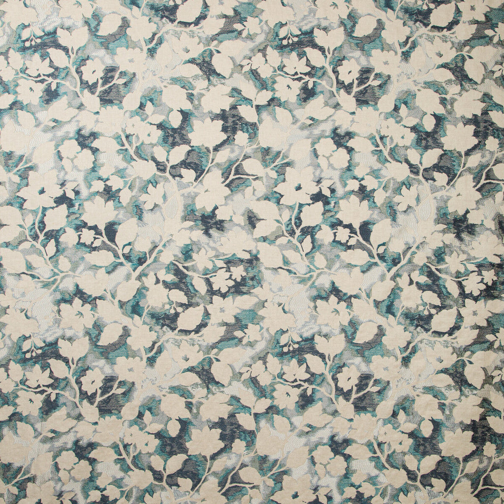 Samples and Purchasing available for Les Fleurs - Teal Neutral By Kravet Couture | Modern Colors-Sojourn Collection | Botanical & Floral Multipurpose Embroidery at Designer Wallcoverings and Fabrics