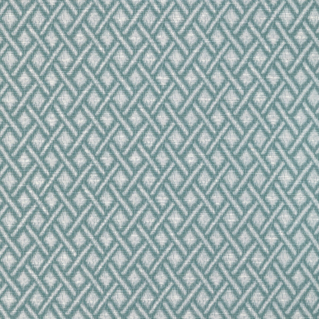 Samples and Purchasing available for Cass - Teal White By Kravet Basics |  |Geometric Small Scale Upholstery  at Designer Wallcoverings and Fabrics