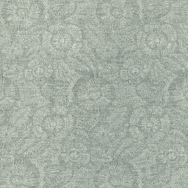 Samples and Purchasing available for Chenille Bloom - Seaglass Mineral By Kravet Couture | Atelier Weaves | Botanical & Floral Upholstery Chenille at Designer Wallcoverings and Fabrics