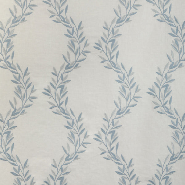 Samples and Purchasing available for Leaf Frame - Spa Light Blue By Kravet Design | Alexa Hampton Collection | Botanical & Floral Drapery Embroidery at Designer Wallcoverings and Fabrics