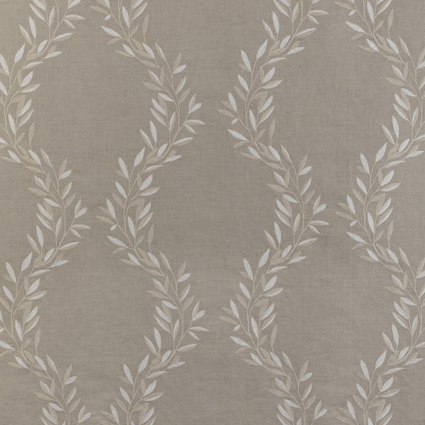 Samples and Purchasing available for Leaf Frame - Linen Beige By Kravet Design | Alexa Hampton Collection | Botanical & Floral Drapery Embroidery at Designer Wallcoverings and Fabrics