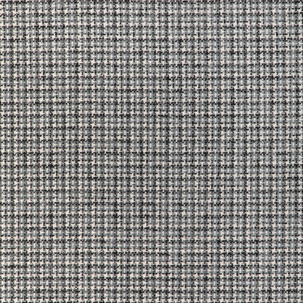 Samples and Purchasing available for Aria Check - Charcoal White By Kravet Basics | Mid-Century Modern |Check/Houndstooth Texture Upholstery Chenille at Designer Wallcoverings and Fabrics