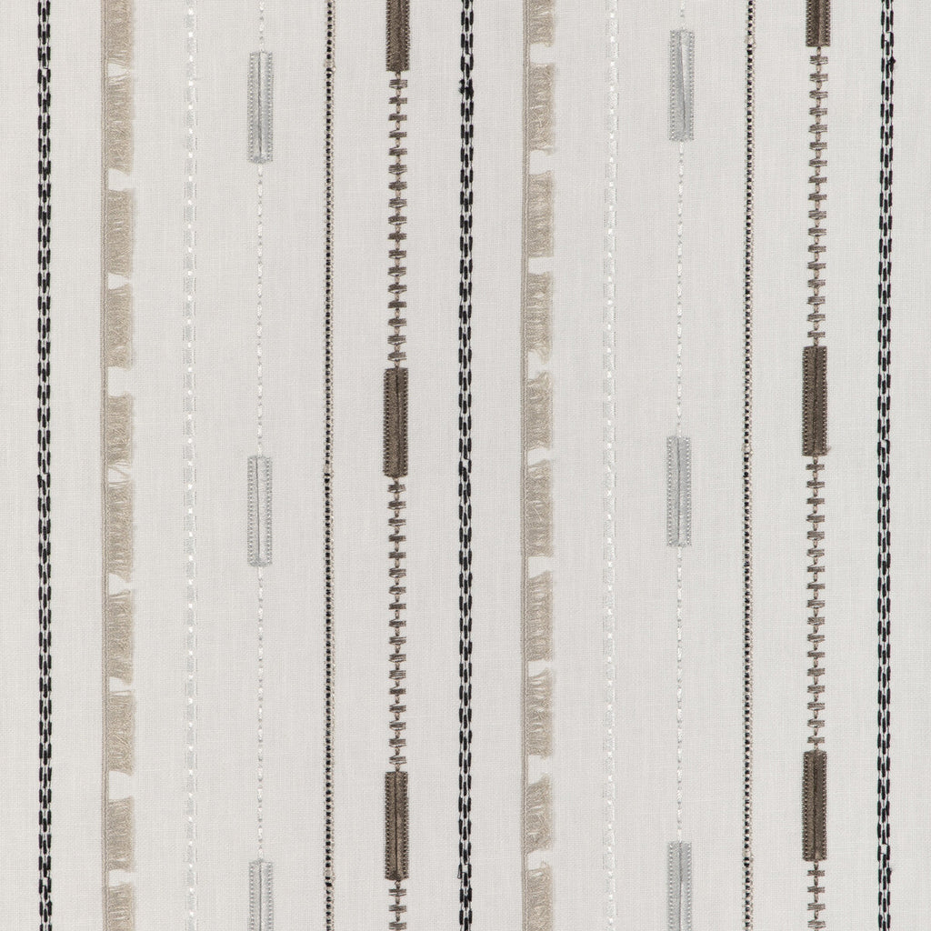 Samples and Purchasing available for Kravet Basics - 37163-106 White By Kravet Basics | Modern Embroideries Iii |Stripes Texture Multipurpose Embroidery at Designer Wallcoverings and Fabrics