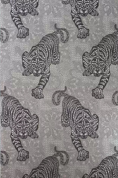 Tyger Holographic Tiger Grey Wallpaper | Osborne & Little Europe