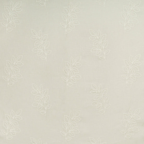 Samples and Purchasing available for Leafstich - Ivory Ivory By Kravet Basics | Bermuda | Botanical & Floral Drapery Embroidery at Designer Wallcoverings and Fabrics