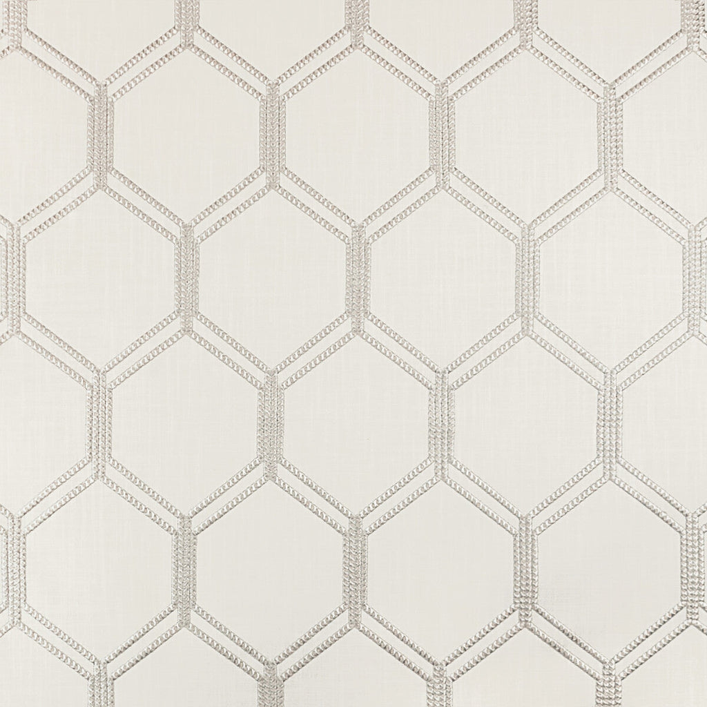 Samples and Purchasing available for Kravet Basics - 1017568 White By Kravet Basics |  |Geometric  Drapery Embroidery at Designer Wallcoverings and Fabrics