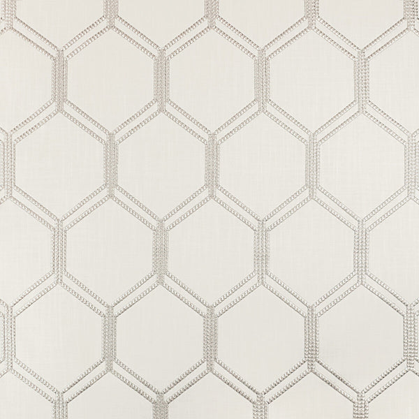 Samples and Purchasing available for Kravet Basics - 1017568 White By Kravet Basics |  |Geometric  Drapery Embroidery at Designer Wallcoverings and Fabrics