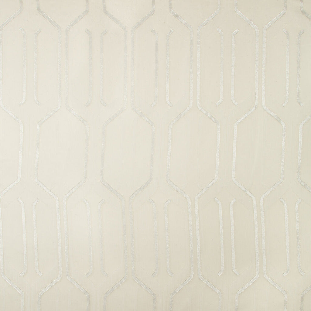 Samples and Purchasing available for Kravet Basics - 1044169 White By Kravet Basics |  |Geometric Metallic Drapery Sheer at Designer Wallcoverings and Fabrics