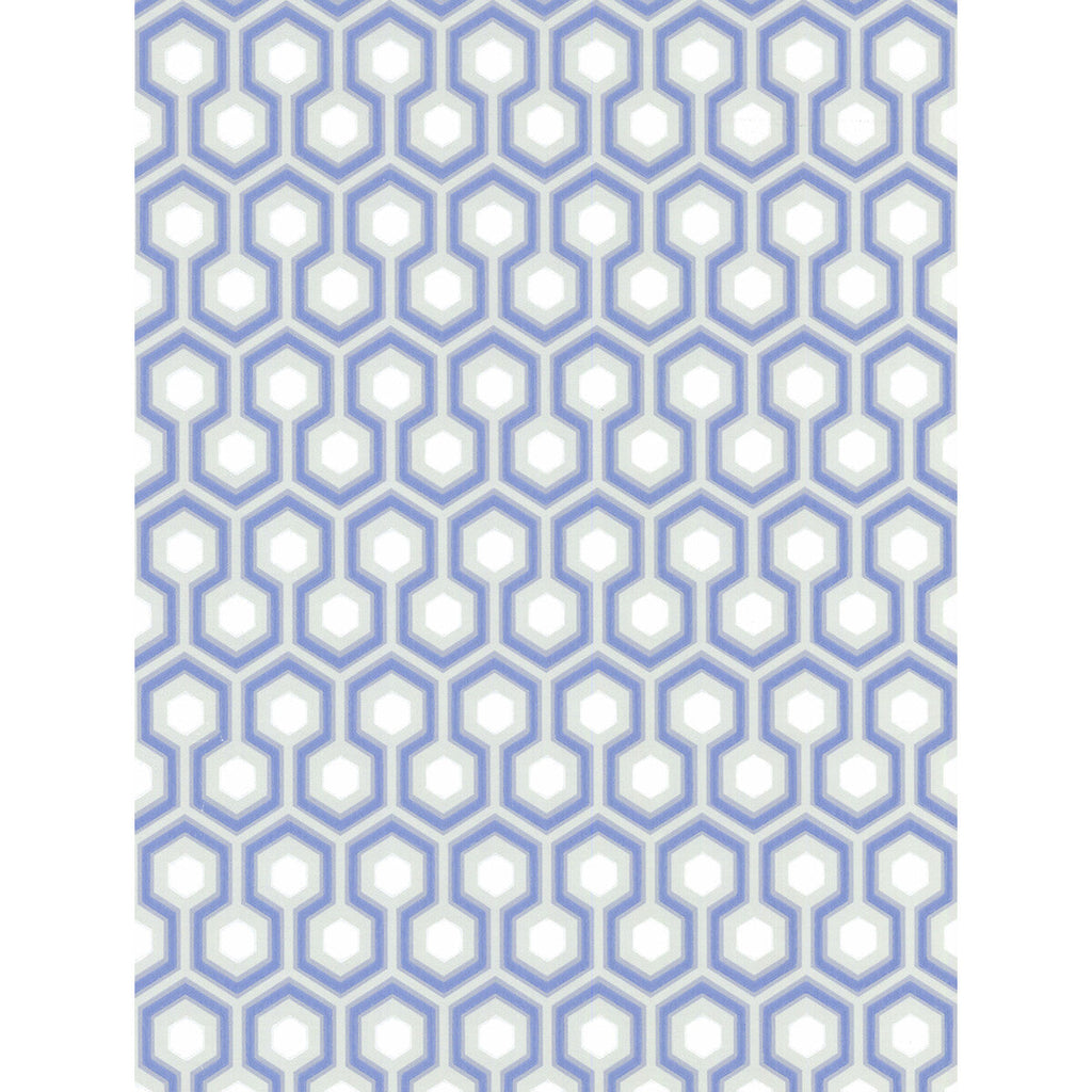 Samples and Purchasing available for Hicks' Hexagon - Blue/Gr Grey By Cole & Son | Cole & Son New Contemporary |Modern Geometric Wallcovering Print at Designer Wallcoverings and Fabrics