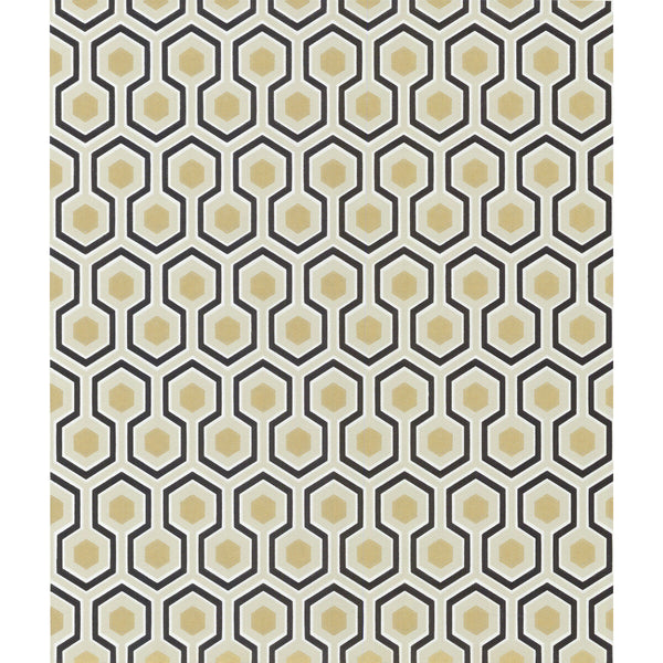 Samples and Purchasing available for Hicks' Hexagon - Black/G Grey By Cole & Son | Cole & Son New Contemporary |Modern Geometric Wallcovering Print at Designer Wallcoverings and Fabrics