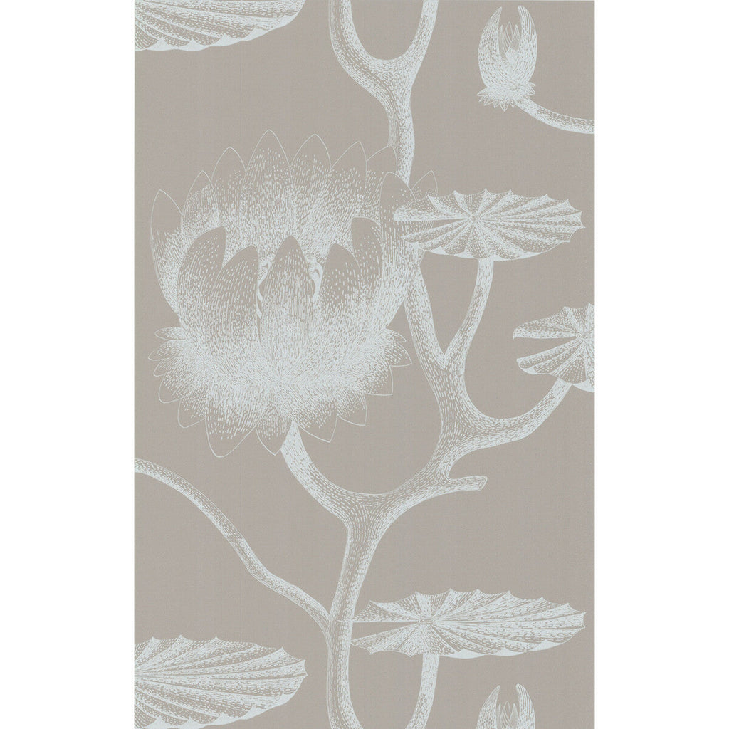 Samples and Purchasing available for Lily - White/Grey White By Cole & Son | Cole & Son New Contemporary Ii |Botanical & Floral  Wallcovering Print at Designer Wallcoverings and Fabrics