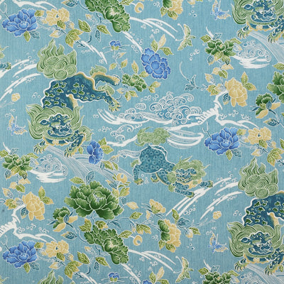 Samples and Purchasing available for Shishi - Turquoise Green By Brunschwig & Fils | Le Jardin Chinois | Chinoiserie Multipurpose Print at Designer Wallcoverings and Fabrics