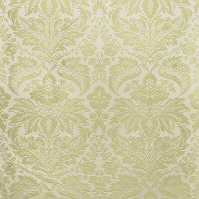 Samples and Purchasing available for Damask Pierre - Lichen Celery By Brunschwig & Fils | B&F Showroom Exclusive 2019 | Damask Upholstery Silk at Designer Wallcoverings and Fabrics