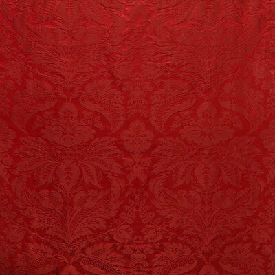 Samples and Purchasing available for Damask Pierre - Red Red By Brunschwig & Fils | B&F Showroom Exclusive 2019 | Damask Upholstery Silk at Designer Wallcoverings and Fabrics