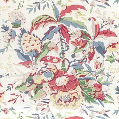 Samples and Purchasing available for Horseshoe Bay - Red/Blue Ivory By Brunschwig & Fils | Majorelle |Botanical & Floral Tropical Multipurpose Print at Designer Wallcoverings and Fabrics