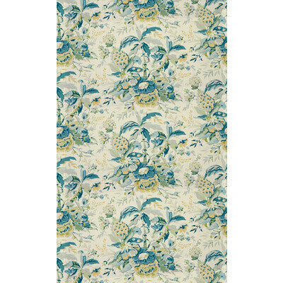 Samples and Purchasing available for Horseshoe Bay - Aqua/Green Multi By Brunschwig & Fils | Les Tropiques |Botanical & Floral Tropical Multipurpose Print at Designer Wallcoverings and Fabrics