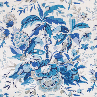 Samples and Purchasing available for Horseshoe Bay - Blue/Ivory Ivory By Brunschwig & Fils | Majorelle |Botanical & Floral Tropical Multipurpose Print at Designer Wallcoverings and Fabrics