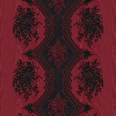 Samples and Purchasing available for Coppelia Moire - Rouge Burgundy/Red By Brunschwig & Fils | Madeleine Castaing | Damask Multipurpose Print at Designer Wallcoverings and Fabrics