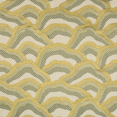 Samples and Purchasing available for Les Rizieres Emb - Citron Green By Brunschwig & Fils | Les Ensembliers |Chinoiserie Modern Multipurpose Embroidery at Designer Wallcoverings and Fabrics