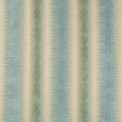 Samples and Purchasing available for Bromo Velvet - Seafoam Turquoise By Brunschwig & Fils | Baret | Stripes Upholstery Velvet at Designer Wallcoverings and Fabrics