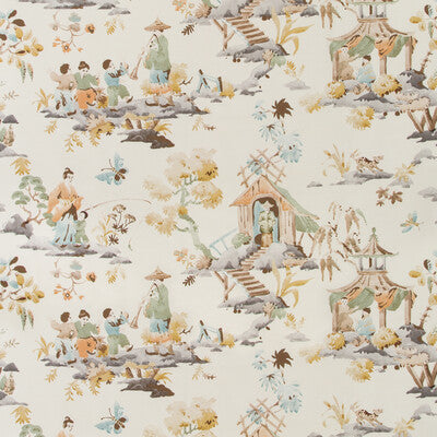 Samples and Purchasing available for Luang Print - Cafe Beige By Brunschwig & Fils | Summer Palace | Chinoiserie Multipurpose Print at Designer Wallcoverings and Fabrics