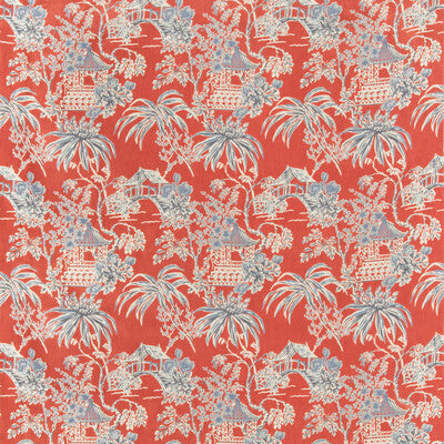 Samples and Purchasing available for Tongli Print - Red Multi By Brunschwig & Fils | Summer Palace | Chinoiserie Multipurpose Print at Designer Wallcoverings and Fabrics