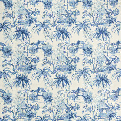 Samples and Purchasing available for Tongli Print - Porcelain Blue By Brunschwig & Fils | Summer Palace | Chinoiserie Multipurpose Print at Designer Wallcoverings and Fabrics