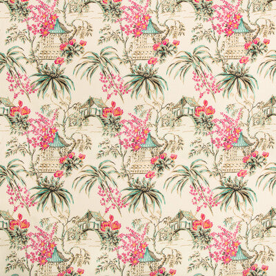 Samples and Purchasing available for Tongli Print - Peony Multi By Brunschwig & Fils | Summer Palace | Chinoiserie Multipurpose Print at Designer Wallcoverings and Fabrics