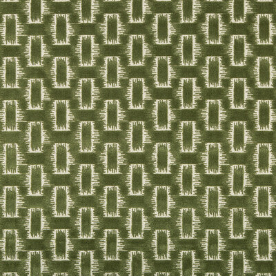 Samples and Purchasing available for Chambord Velvet - Leaf Green By Brunschwig & Fils | Chaumont Velvets | Geometric Upholstery Velvet at Designer Wallcoverings and Fabrics