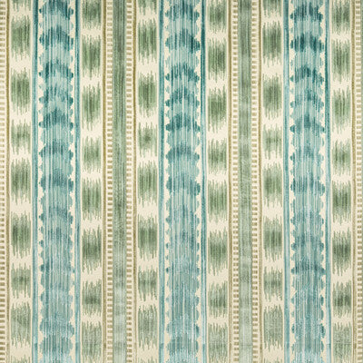 Samples and Purchasing available for Bayeaux Velvet - Aqua Turquoise By Brunschwig & Fils | Chaumont Velvets |Ikat/Southwest/Kilims Stripes Upholstery Velvet at Designer Wallcoverings and Fabrics