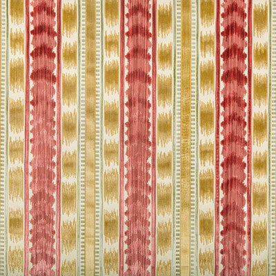 Samples and Purchasing available for Bayeaux Velvet - Rose Multi By Brunschwig & Fils | Chaumont Velvets |Ikat/Southwest/Kilims Stripes Upholstery Velvet at Designer Wallcoverings and Fabrics