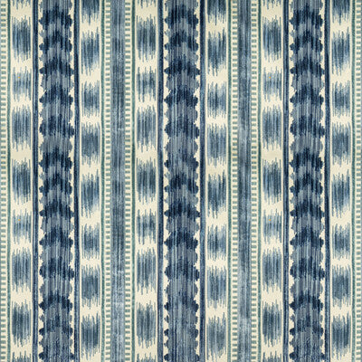 Samples and Purchasing available for Bayeaux Velvet - Blue Blue By Brunschwig & Fils | Chaumont Velvets |Ikat/Southwest/Kilims Stripes Upholstery Velvet at Designer Wallcoverings and Fabrics