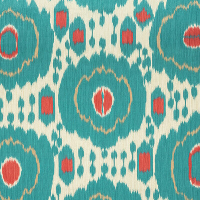 Samples and Purchasing available for Mayenne Print - Aqua Teal By Brunschwig & Fils | Louverne |Global Ikat/Southwest/Kilims Multipurpose Print at Designer Wallcoverings and Fabrics