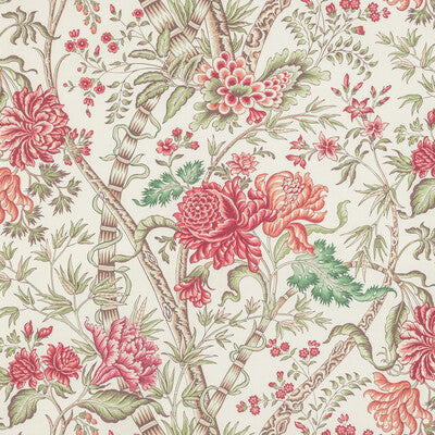 Samples and Purchasing available for Luberon Print - Berry/Leaf Green By Brunschwig & Fils | Manoir |Botanical & Floral Jacobeans Multipurpose Print at Designer Wallcoverings and Fabrics