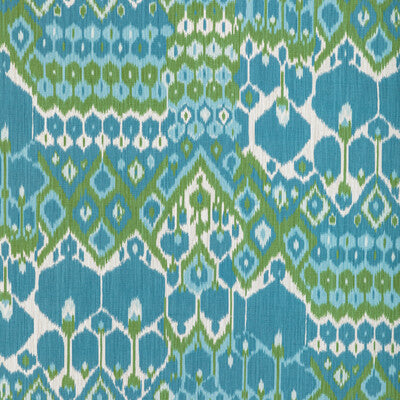 Samples and Purchasing available for Bonnieux Print - Aqua/Leaf Turquoise By Brunschwig & Fils | Manoir | Ikat/Southwest/Kilims Multipurpose Print at Designer Wallcoverings and Fabrics