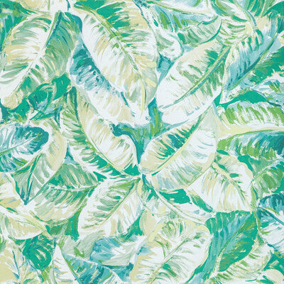 Samples and Purchasing available for Diani Print - Seaglass Turquoise By Brunschwig & Fils | Majorelle |Botanical & Floral Tropical Multipurpose Print at Designer Wallcoverings and Fabrics