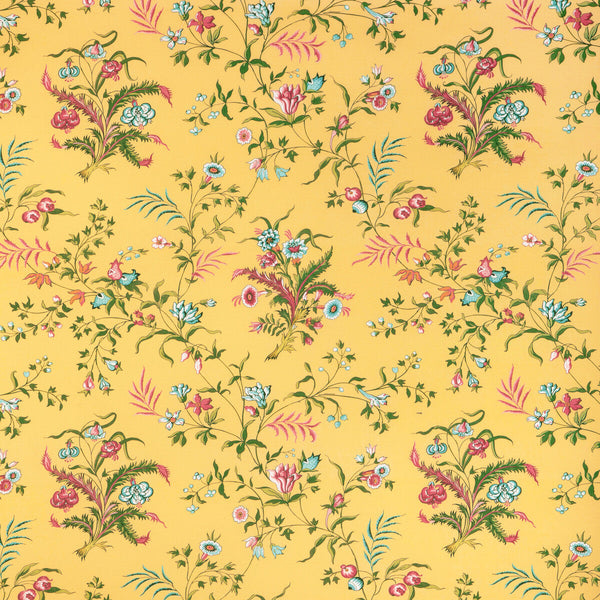 Samples and Purchasing available for Chancay Print - Sun/Leaf Yellow By Brunschwig & Fils | Cadenet | Botanical & Floral Multipurpose Print at Designer Wallcoverings and Fabrics