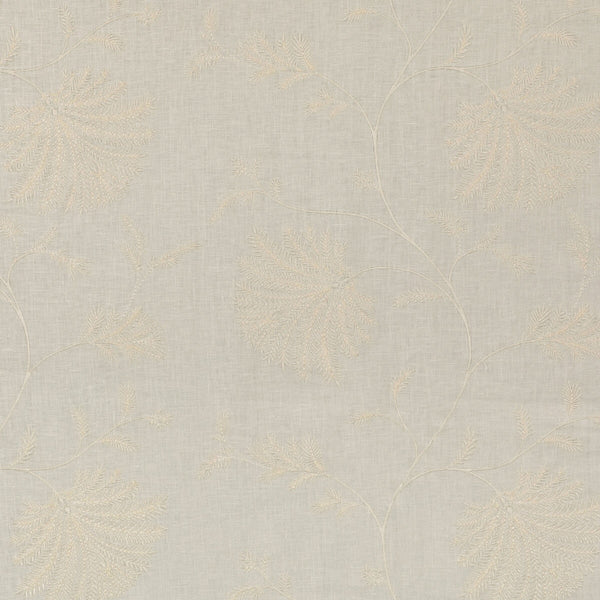 Samples and Purchasing available for Maelle Emb - Ivory White By Brunschwig & Fils | Anduze Embroideries | Botanical & Floral Drapery Embroidery at Designer Wallcoverings and Fabrics