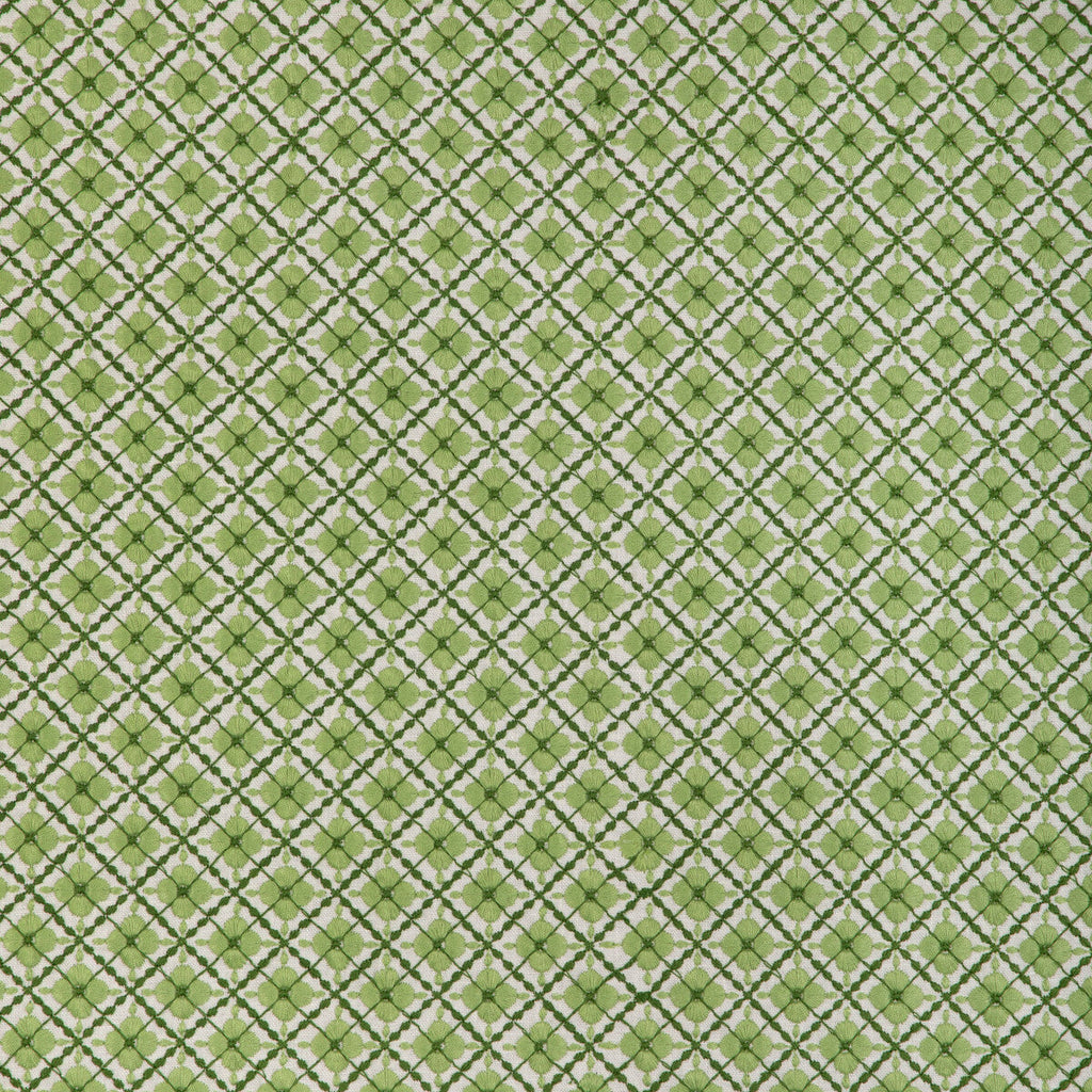 Samples and Purchasing available for Ines Emb - Leaf Green By Brunschwig & Fils | Anduze Embroideries |Botanical & Floral Geometric Multipurpose Embroidery at Designer Wallcoverings and Fabrics