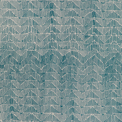 Samples and Purchasing available for Les Cigales Print - Teal Teal By Brunschwig & Fils | Les Ensembliers L'Eternel Ete | Flamestitch Multipurpose Indoor / Outdoor at Designer Wallcoverings and Fabrics