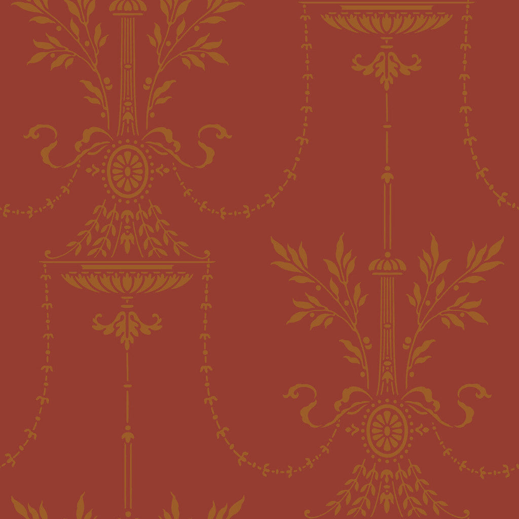 Samples and Purchasing available for Dorset - Rouge Burgundy/Red By Cole & Son |  | Damask Wallcovering Print at Designer Wallcoverings and Fabrics