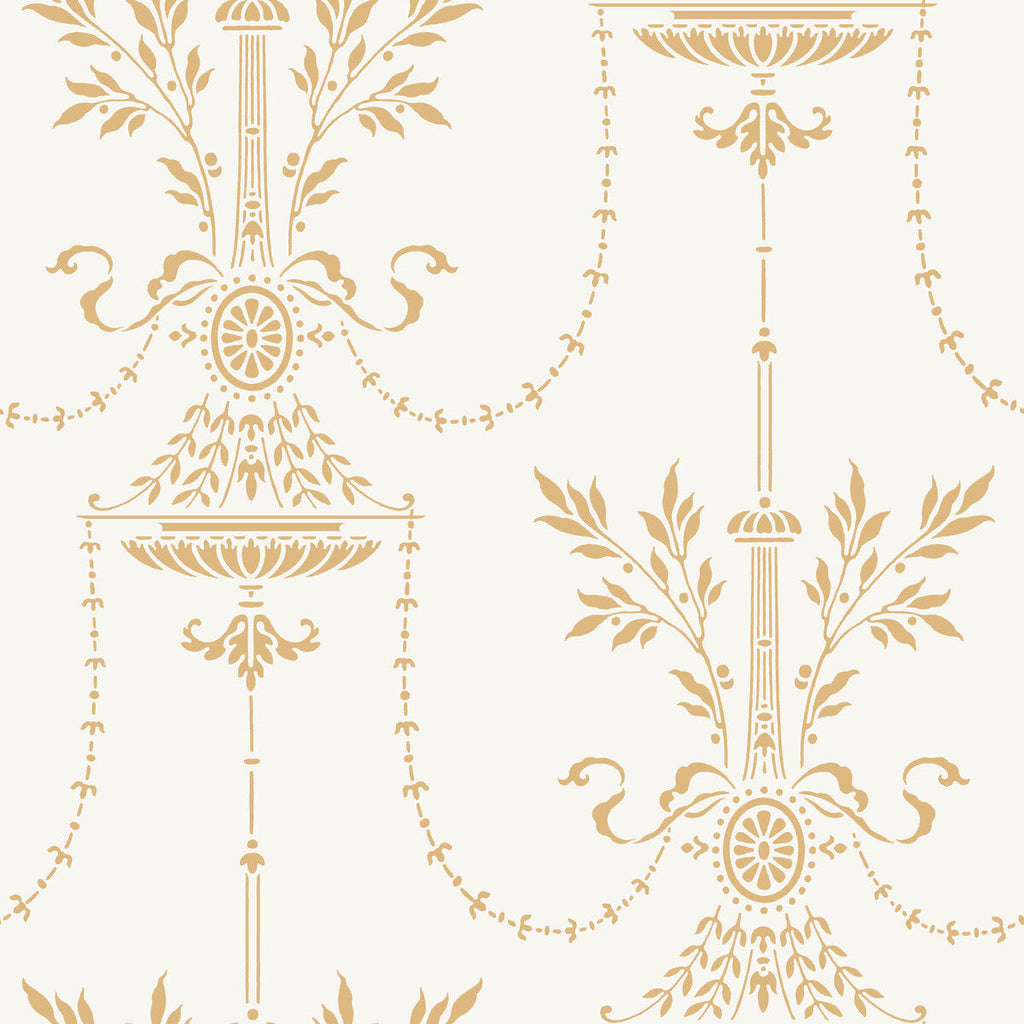 Samples and Purchasing available for Dorset - Ecru Beige By Cole & Son |  | Damask Wallcovering Print at Designer Wallcoverings and Fabrics