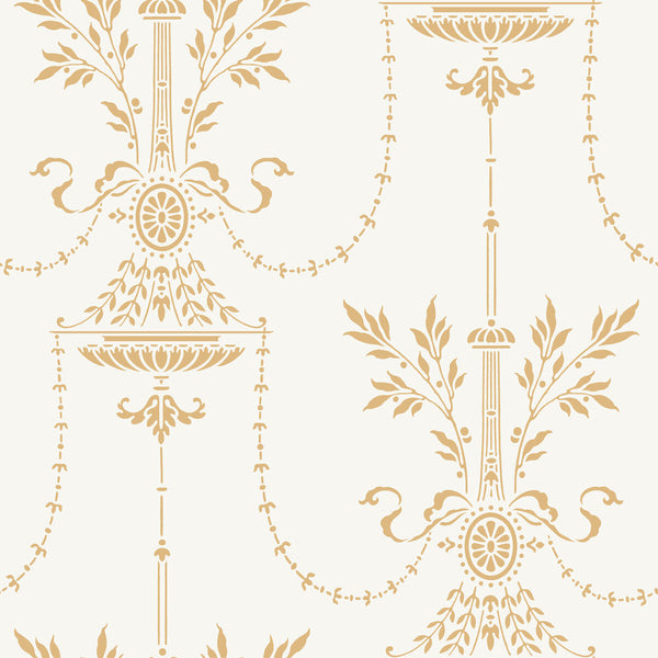 Samples and Purchasing available for Dorset - Ecru Beige By Cole & Son |  | Damask Wallcovering Print at Designer Wallcoverings and Fabrics