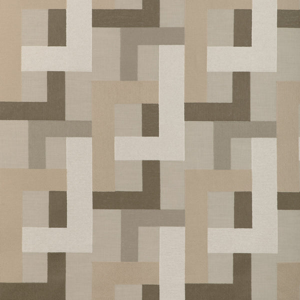 Samples and Purchasing available for Farnsworth - Camel Ivory By Kravet Basics | Mid-Century Modern |Modern Geometric Drapery Embroidery at Designer Wallcoverings and Fabrics