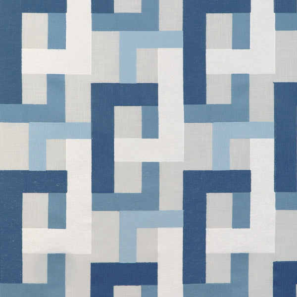 Samples and Purchasing available for Farnsworth - Ocean Light Blue By Kravet Basics | Mid-Century Modern |Modern Geometric Drapery Embroidery at Designer Wallcoverings and Fabrics