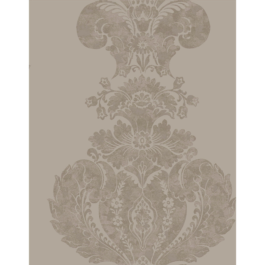 Samples and Purchasing available for Baudelaire - Mole & Silver Beige By Cole & Son | Cole & Son Albemarle | Damask Wallcovering Print at Designer Wallcoverings and Fabrics