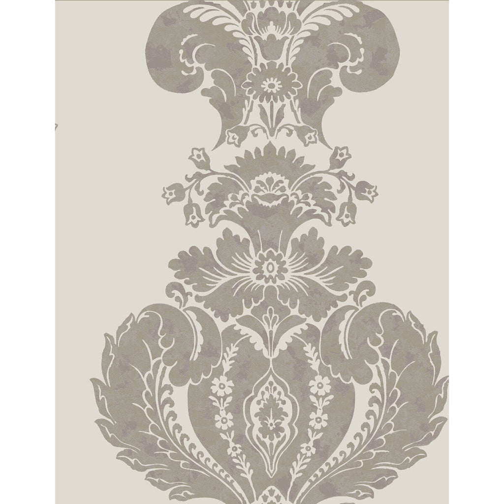 Samples and Purchasing available for Baudelaire - Grey And Silver  By Cole & Son | Cole & Son Albemarle | Damask Wallcovering Print at Designer Wallcoverings and Fabrics