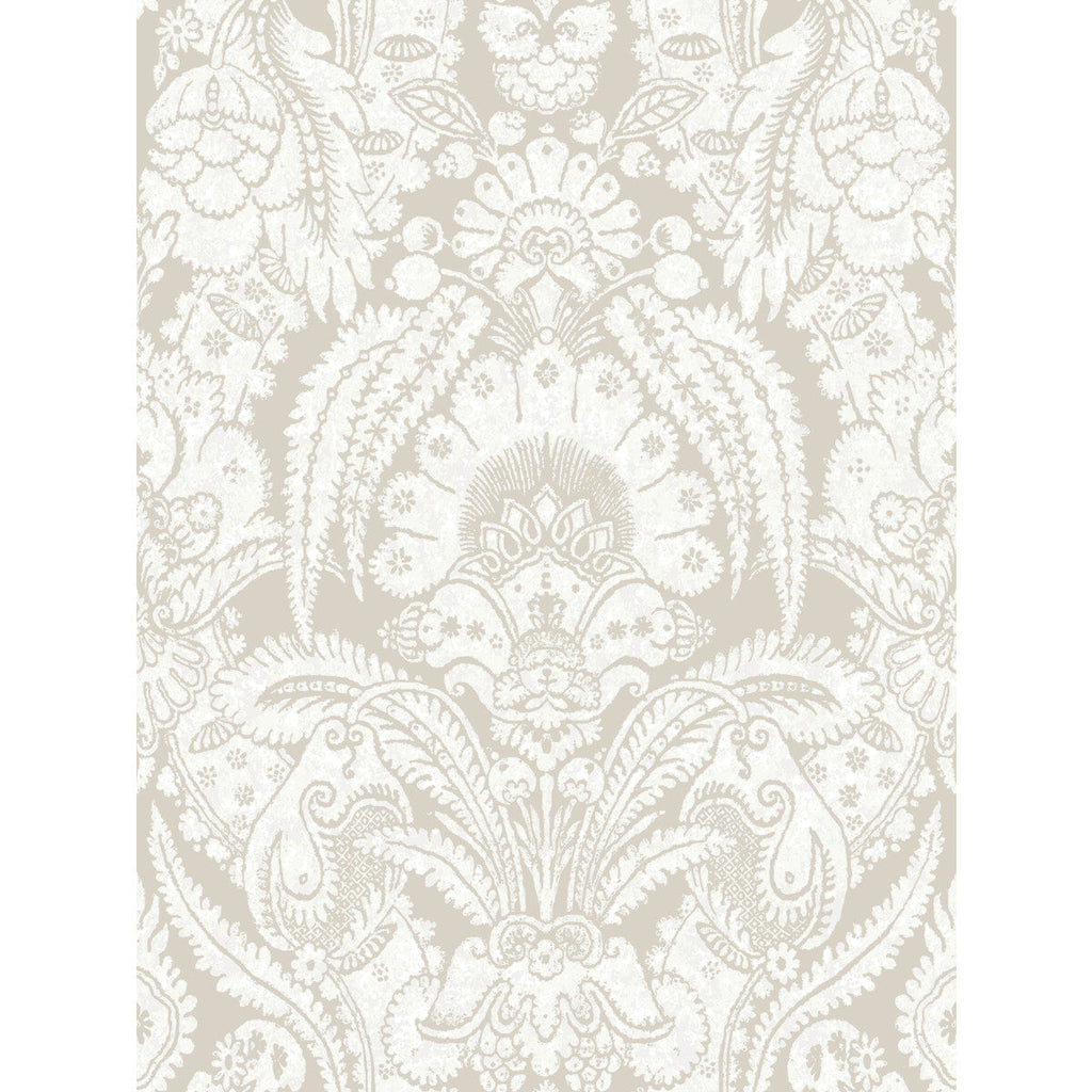 Samples and Purchasing available for Chatterton - Shell & Ivory Beige By Cole & Son | Cole & Son Albemarle | Damask Wallcovering Print at Designer Wallcoverings and Fabrics