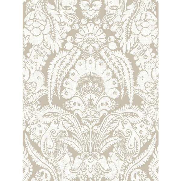 Samples and Purchasing available for Chatterton - Linen And White  By Cole & Son | Cole & Son Albemarle | Damask Wallcovering Print at Designer Wallcoverings and Fabrics